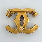 Chanel Brooch CC Logo Color Stone Gold — view 2