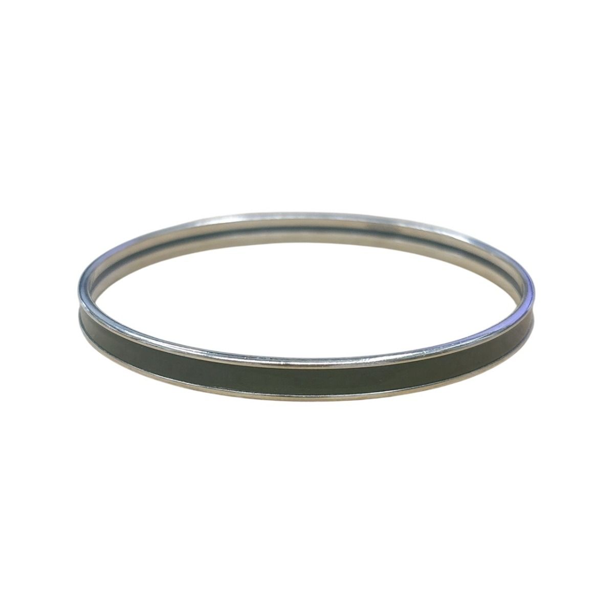 Hermes Uni Bracelet Enamel Bangle Black — view 2