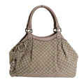 Gucci Diamante Canvas Handbag Tote Beige Brown