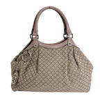 Gucci Diamante Canvas Handbag Tote Beige Brown