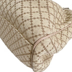 Gucci Diamante Canvas Handbag Tote Beige Brown — view 7