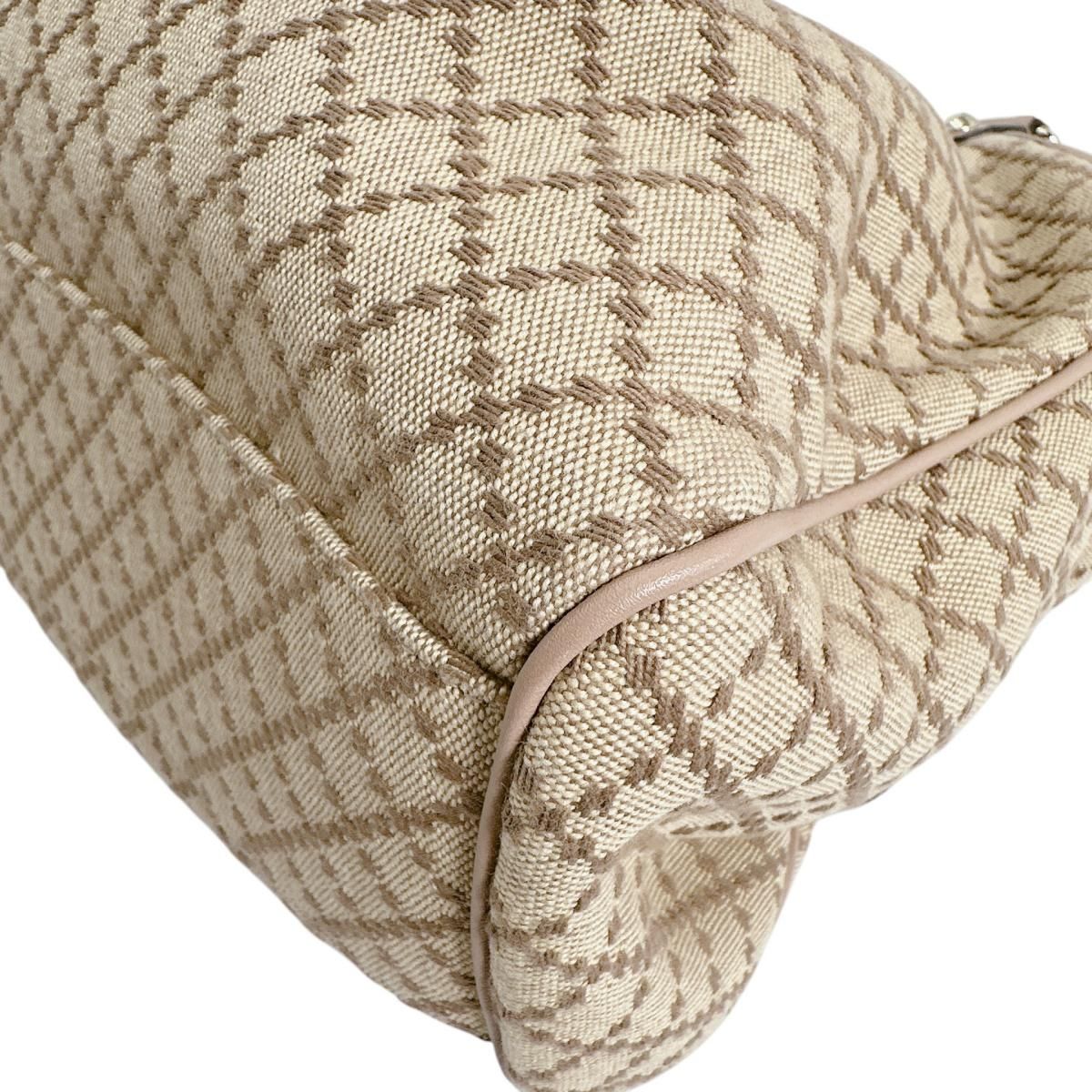 Gucci Diamante Canvas Handbag Tote Beige Brown — view 7