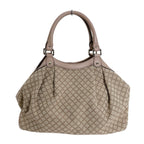 Gucci Diamante Canvas Handbag Tote Beige Brown — view 2