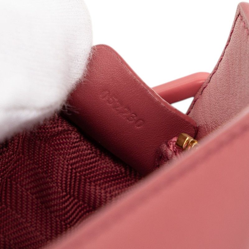 Loewe Anagram Puzzle Mini 2-Way Crossbody Shoulder Bag Pink Leather — view 6