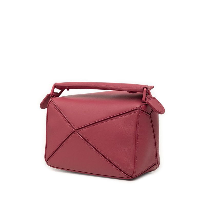 Loewe Anagram Puzzle Mini 2-Way Crossbody Shoulder Bag Pink Leather — view 2