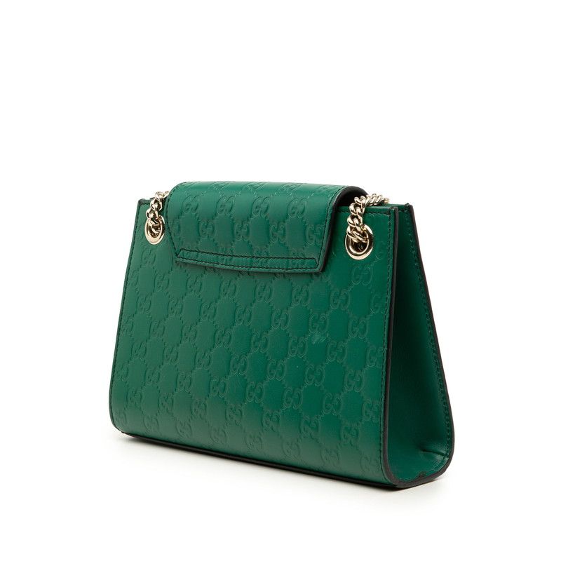 Gucci Guccissima Emily Tassel Charm Chain Shoulder Bag Green Leather — view 2
