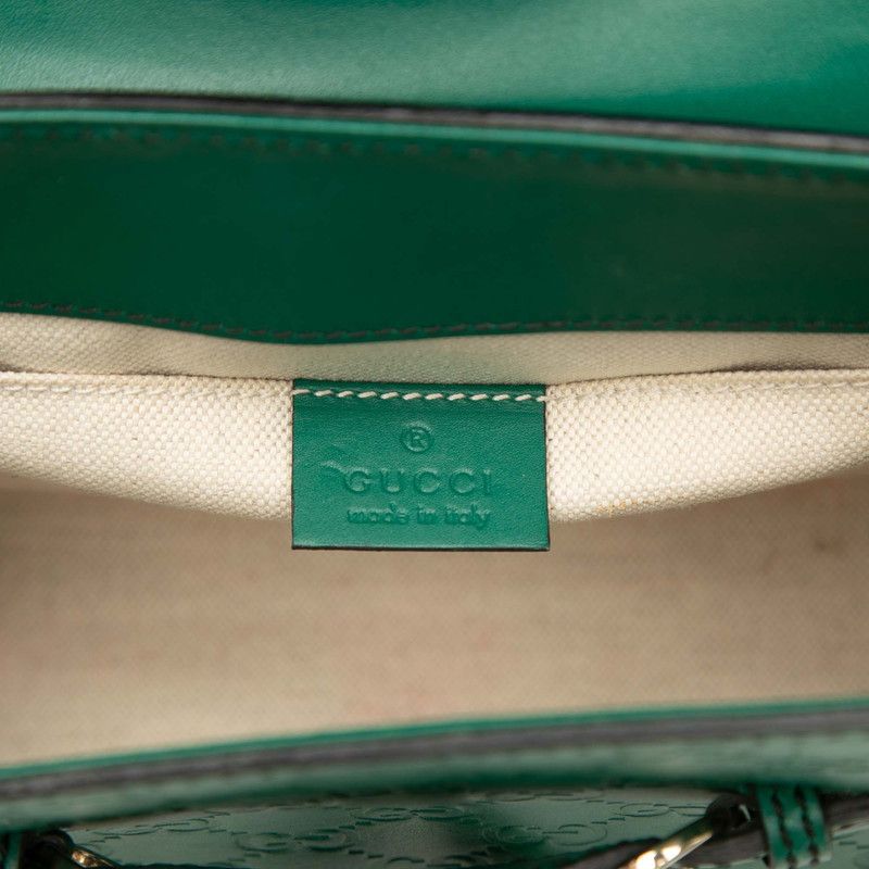 Gucci Guccissima Emily Tassel Charm Chain Shoulder Bag Green Leather — view 5