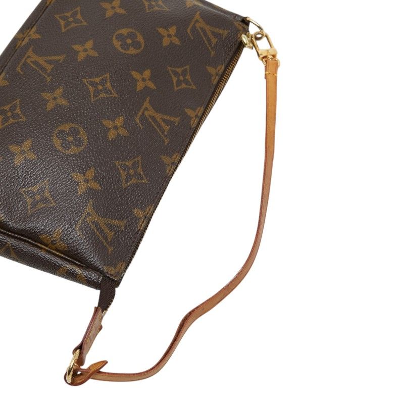Louis Vuitton Monogram Pochette Soirle Handbag Pouch Brown Leather — view 8