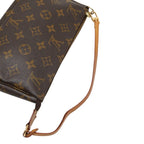 Louis Vuitton Monogram Pochette Soirle Handbag Pouch Brown Leather — view 8