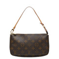 Louis Vuitton Monogram Pochette Soirle Handbag Pouch Brown Leather