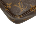 Louis Vuitton Monogram Pochette Soirle Handbag Pouch Brown Leather — view 7