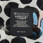 Gucci Dot Pattern Strawberry Scarf Large Black White Multicolor Rayon Silk — view 4