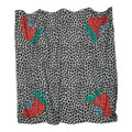 Gucci Dot Pattern Strawberry Scarf Large Black White Multicolor Rayon Silk