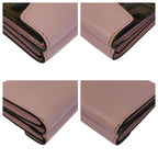 Fendi Zucca Is Pink Brown Gold Leather Folded Wallet Compact — view 4