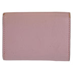 Fendi Zucca Is Pink Brown Gold Leather Folded Wallet Compact — view 2