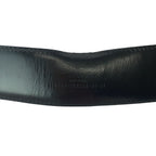 Gucci Guccissima Interlocking 85 Black Silver Leather Belt Buckle — view 8