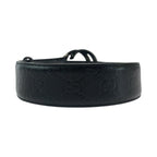 Gucci Guccissima Interlocking 85 Black Silver Leather Belt Buckle — view 2