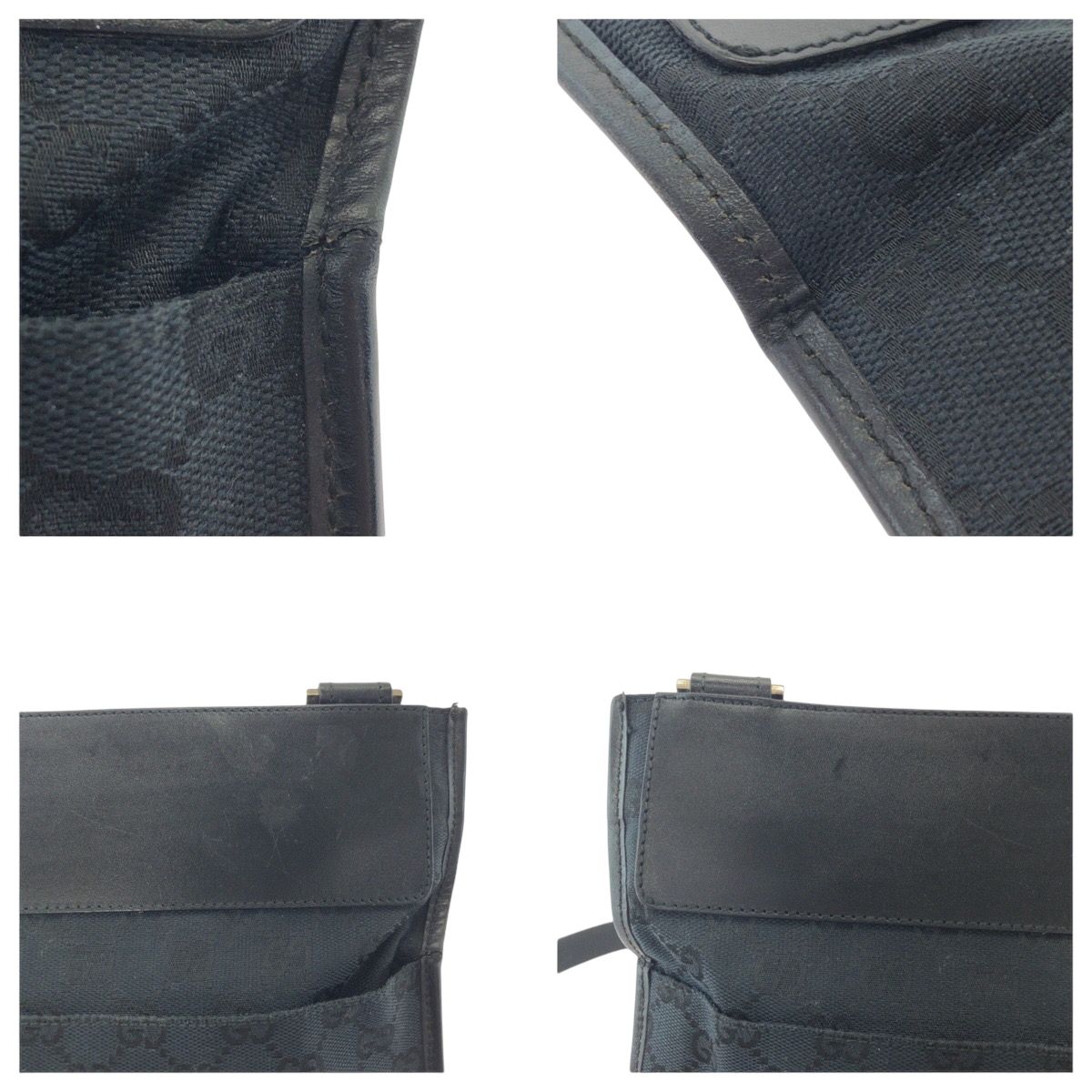 Gucci Black Silver GG Canvas 019 Shoulder Bag Pochette — view 5