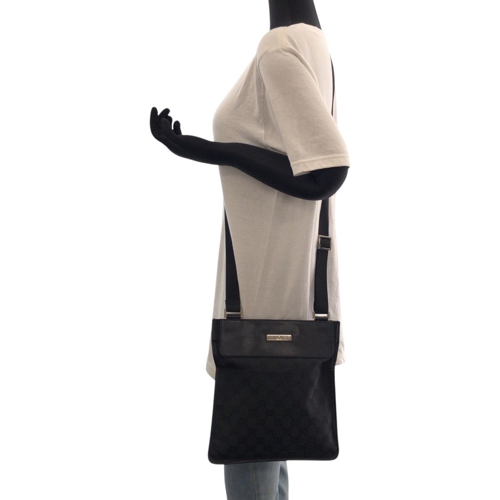 Gucci Black Silver GG Canvas 019 Shoulder Bag Pochette — view 7