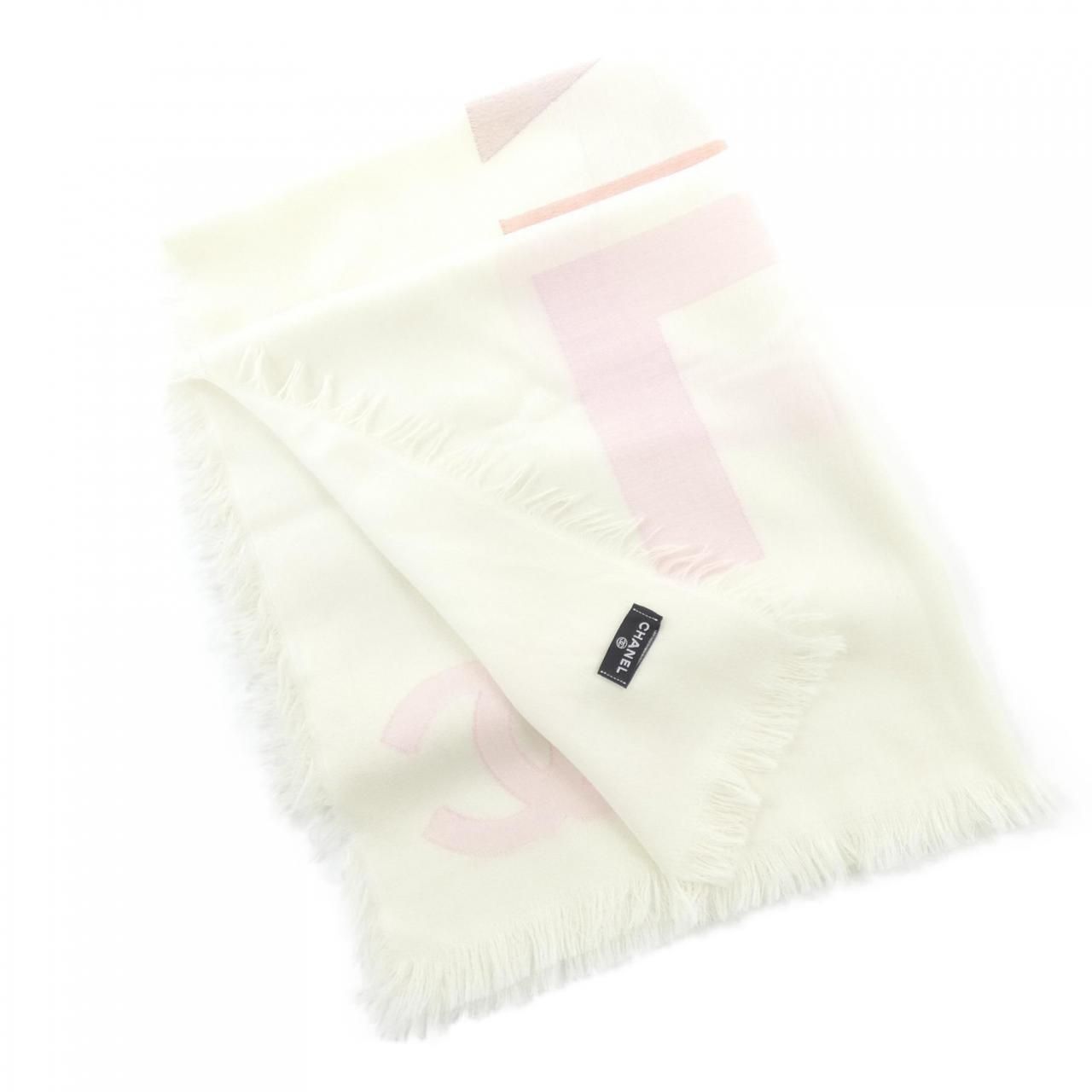 Chanel Stole Scarf White