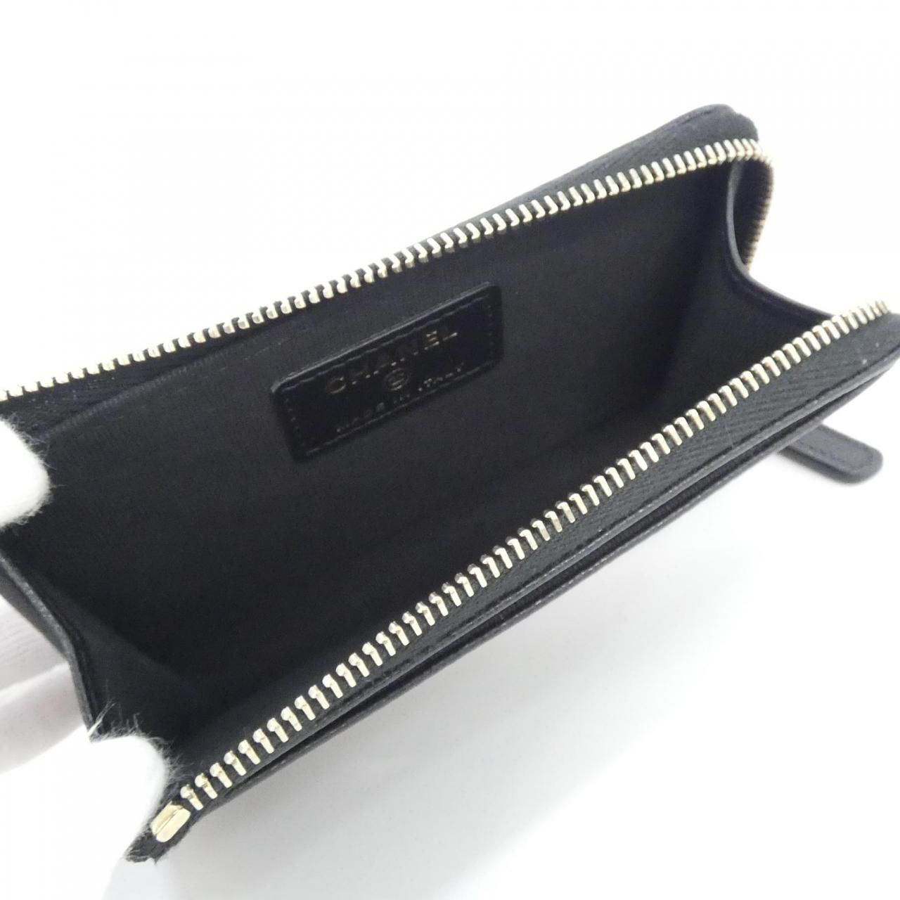 Chanel Card Case Card Holders Black — view 4