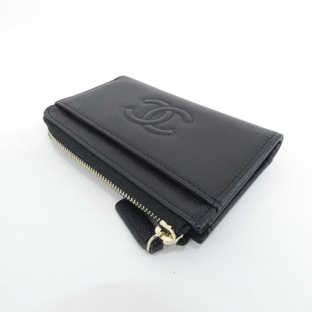 Chanel Card Case Card Holders Black — view 3
