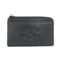 Chanel Card Case Card Holders Black