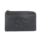 Chanel Card Case Card Holders Black