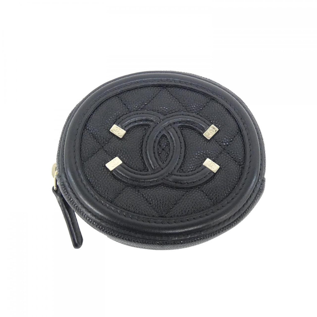 Chanel Coin Case Coin Purse Black