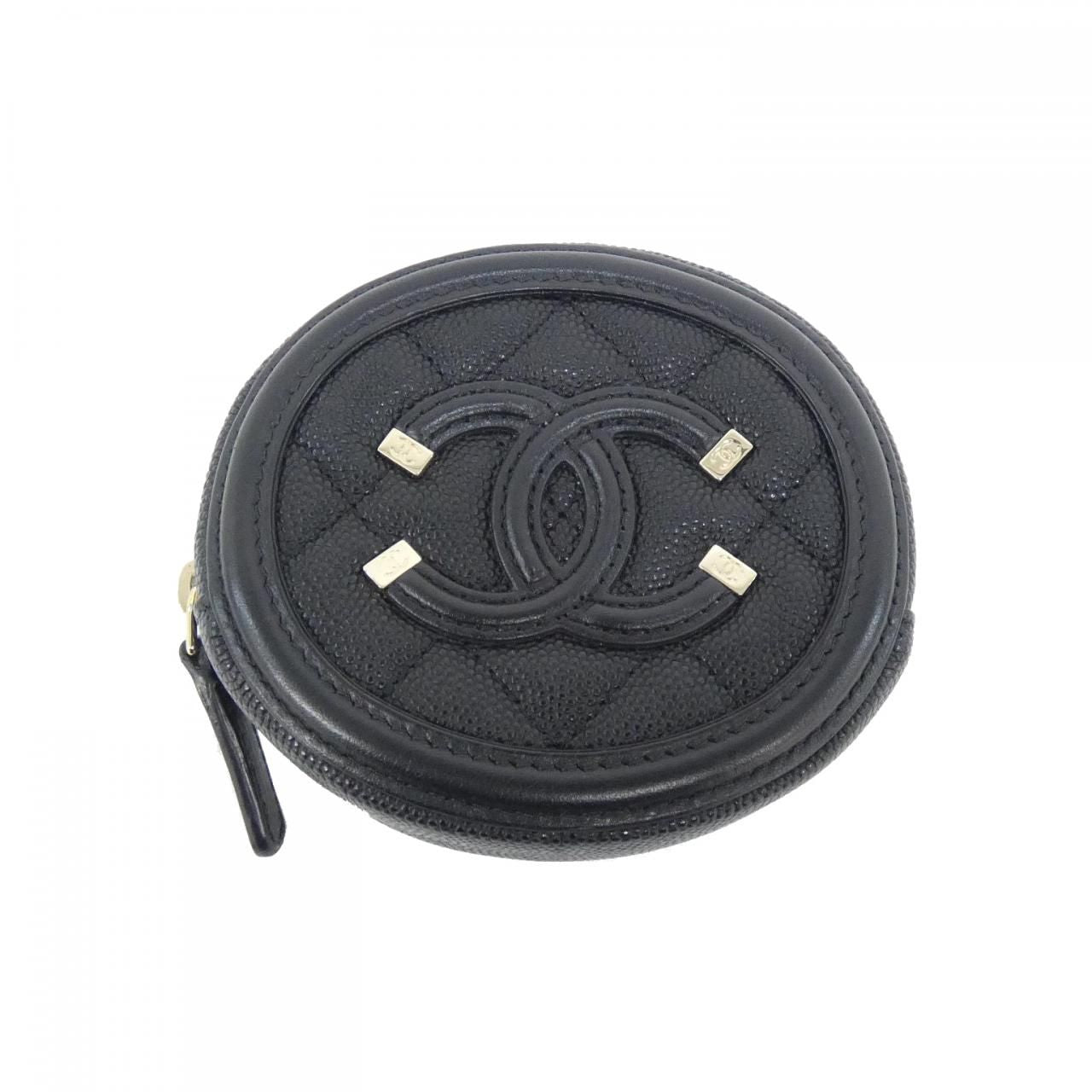 Chanel Coin Case Coin Purse Black