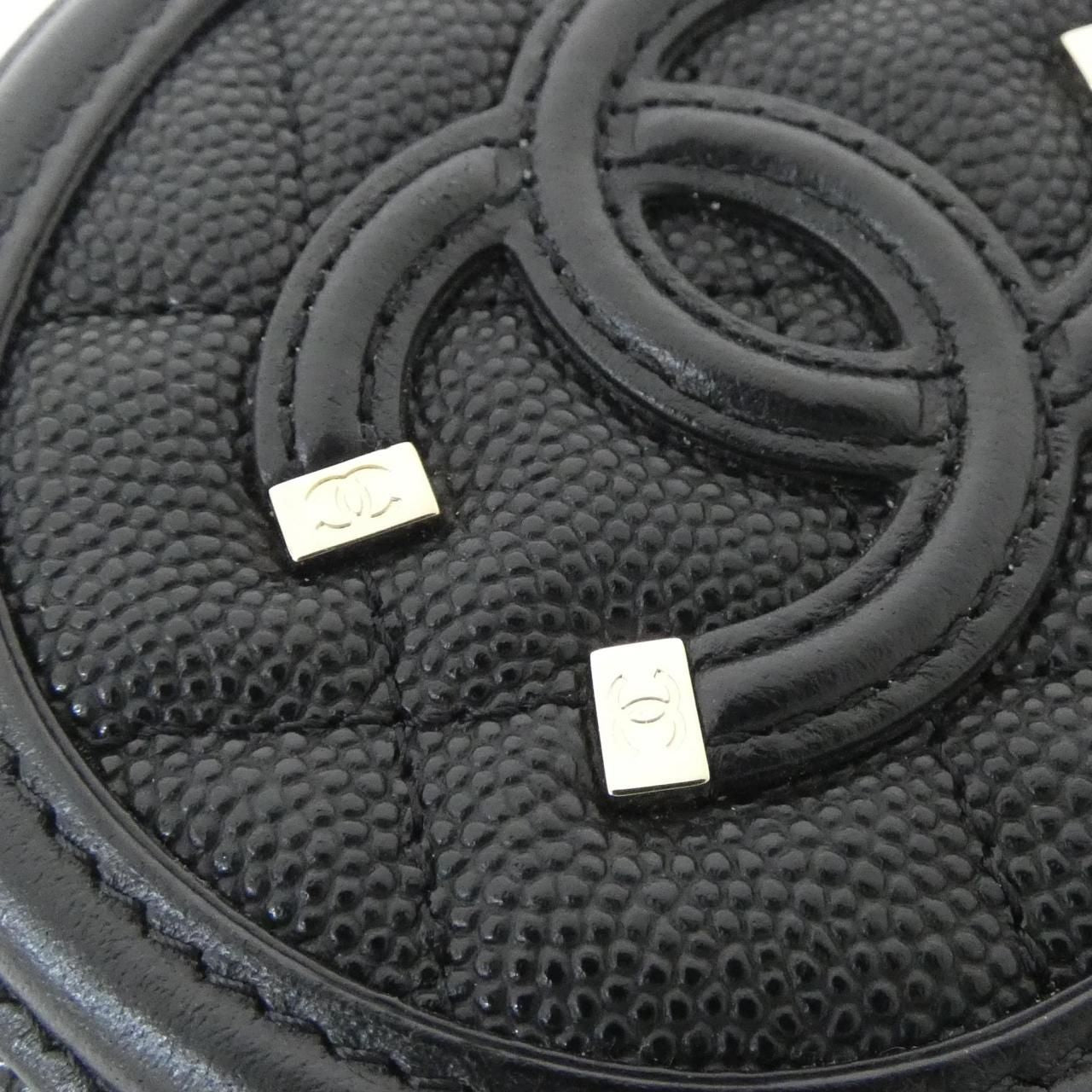 Chanel Coin Case Coin Purse Black — view 3