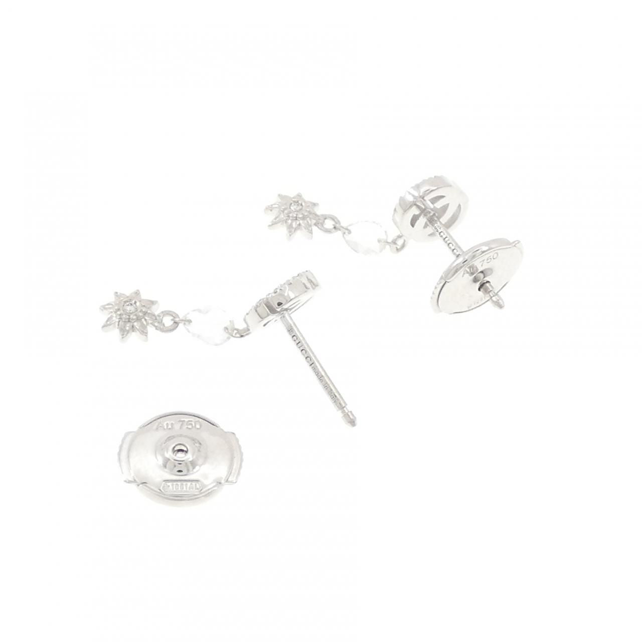 Gucci Diamond Earrings White Gold — view 3