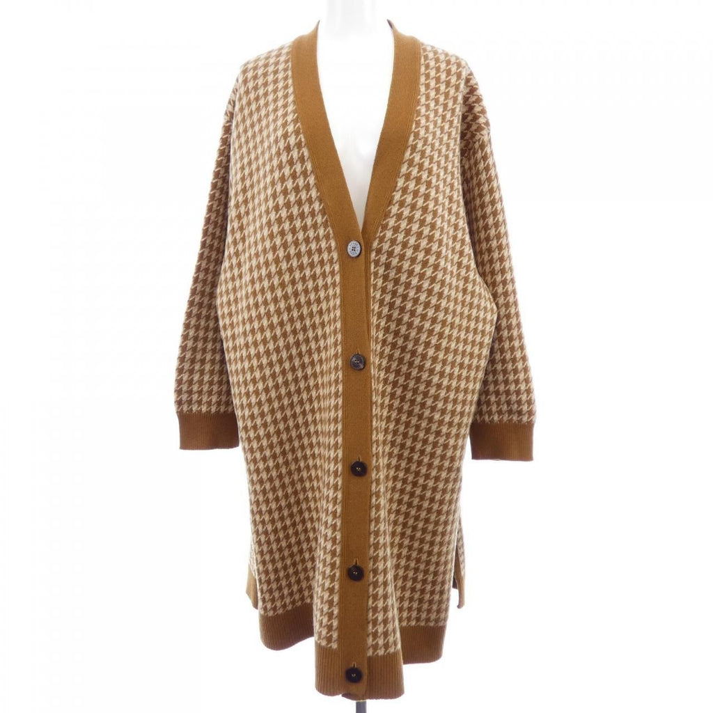 Hermes Long Cardigan Brown