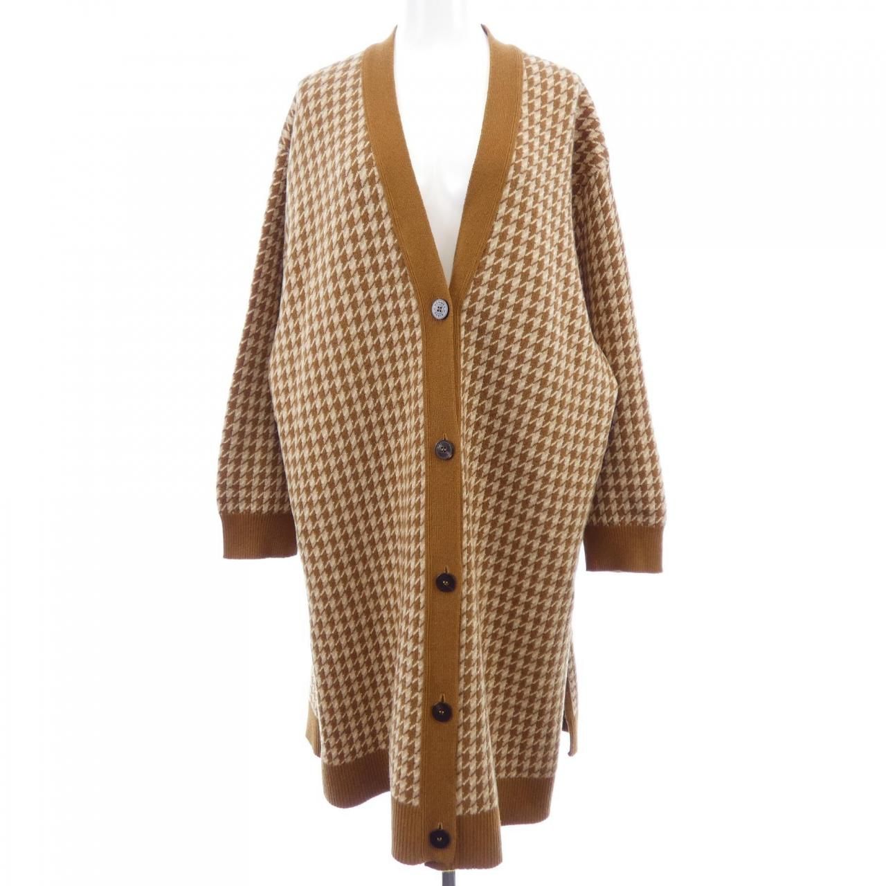 Hermes Long Cardigan Brown