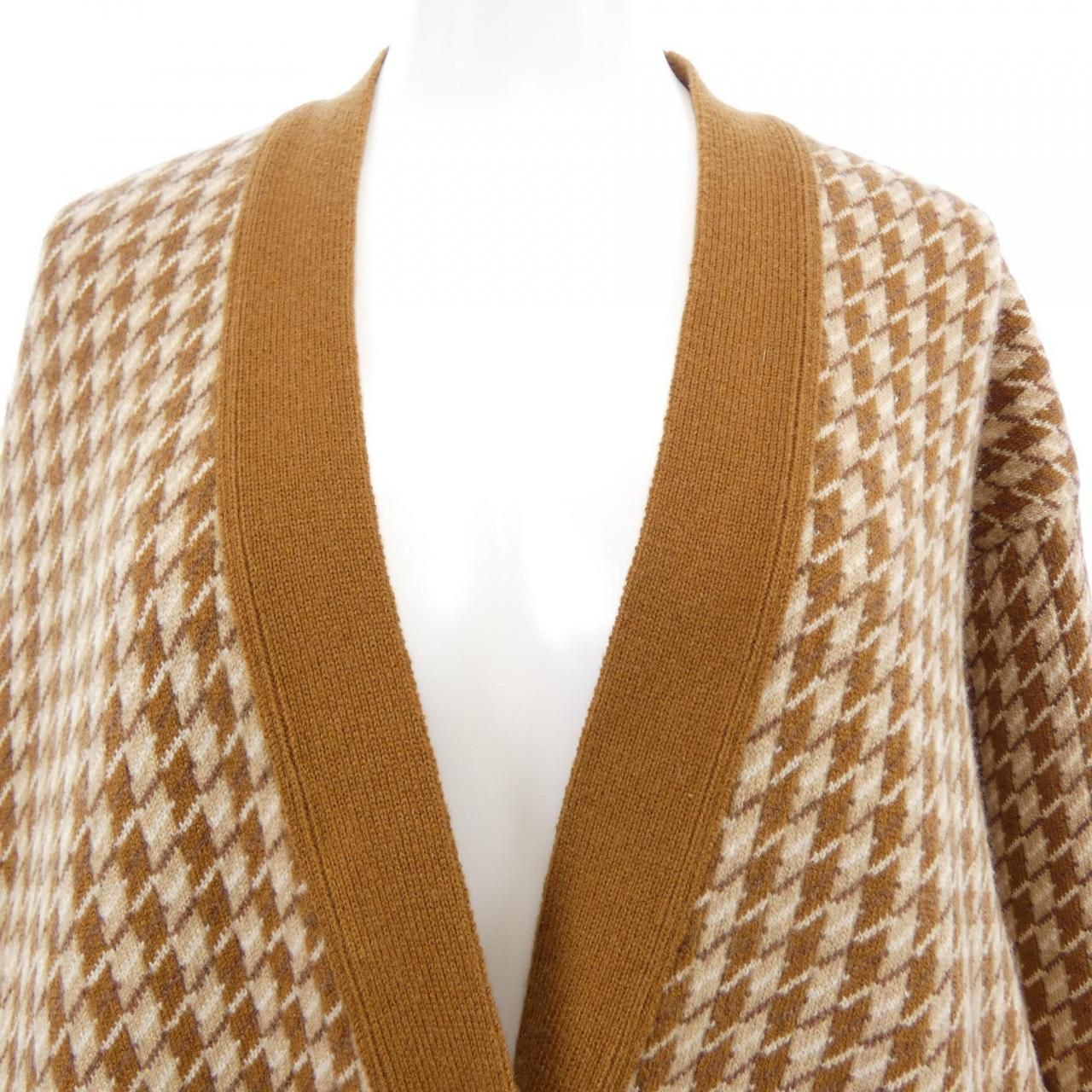Hermes Long Cardigan Brown — view 5