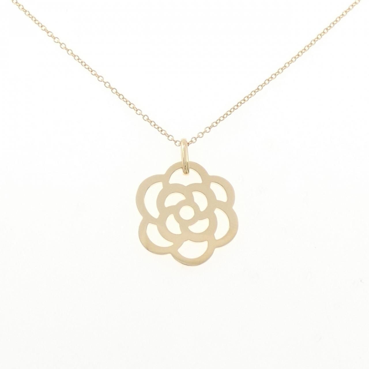 Chanel Camellia Necklace Gold