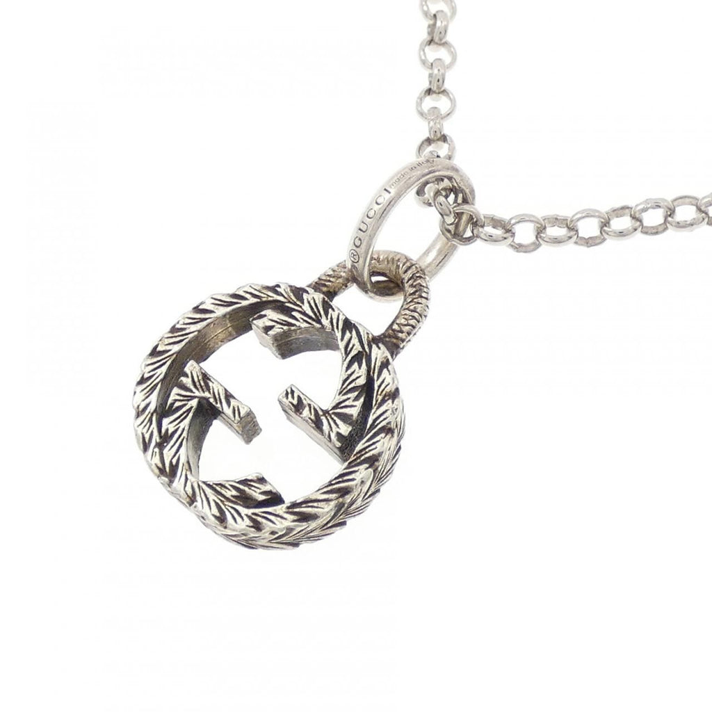 Gucci Interlocking Necklace Silver — view 3