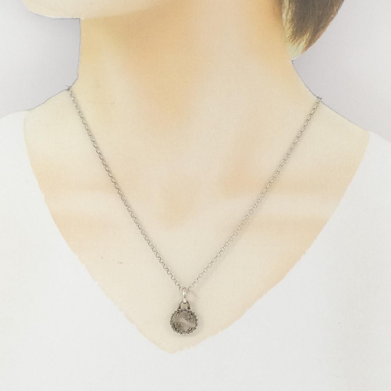 Gucci Interlocking Necklace Silver — view 5