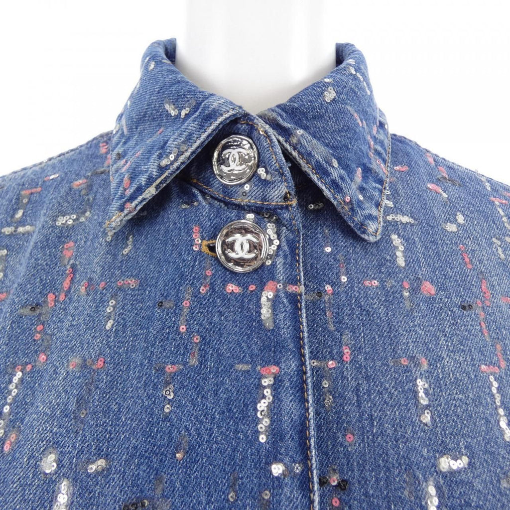 Chanel Metiers D'art Look 38 Denim Jacket — view 6