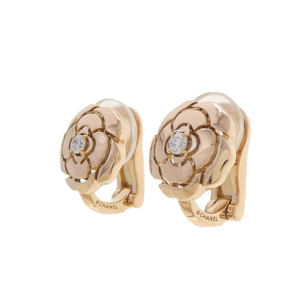 Chanel Camellia Earrings Gold — view 2