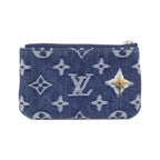 Louis Vuitton Monogram Flower Denim Pochette Cles Coin & Key Case Key Holder — view 2