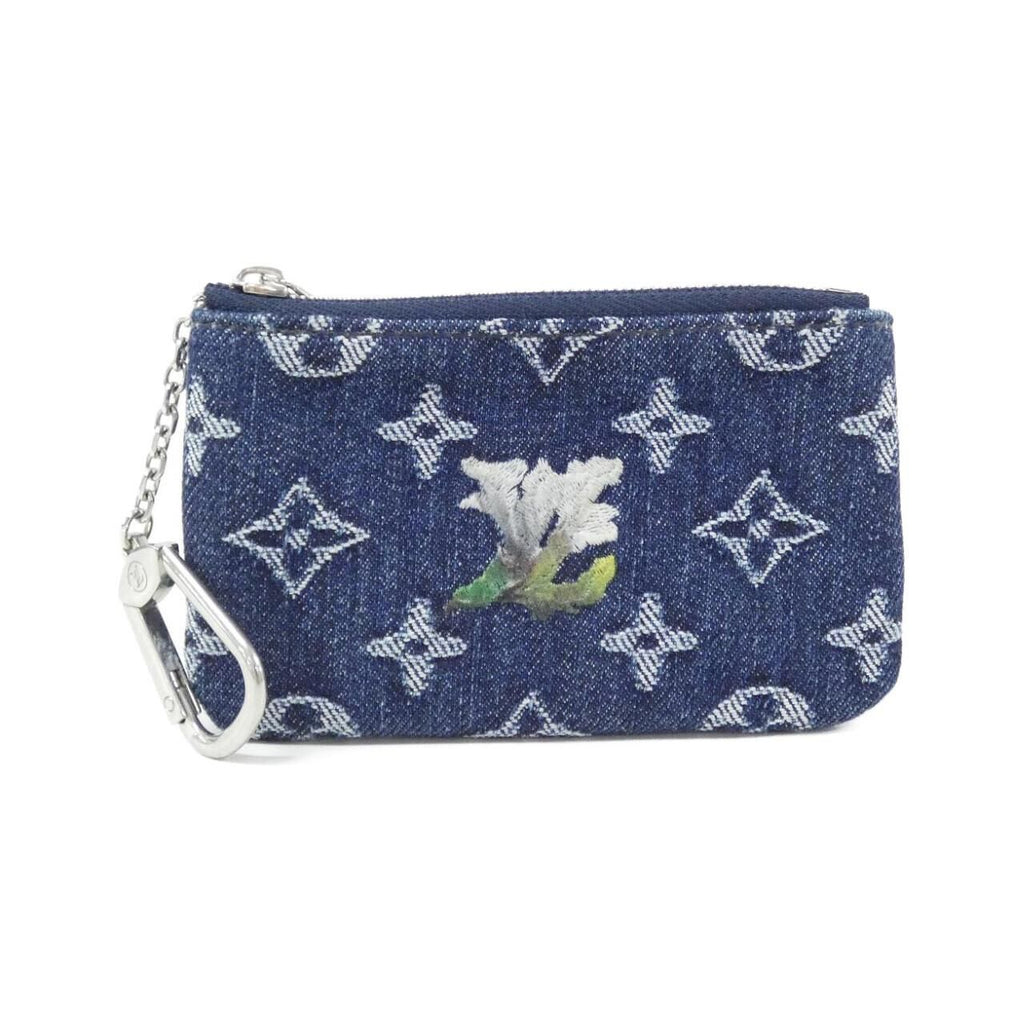 Louis Vuitton Monogram Flower Denim Pochette Cles Coin & Key Case Key Holder