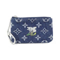 Louis Vuitton Monogram Flower Denim Pochette Cles Coin & Key Case Key Holder