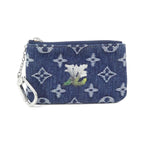 Louis Vuitton Monogram Flower Denim Pochette Cles Coin & Key Case Key Holder
