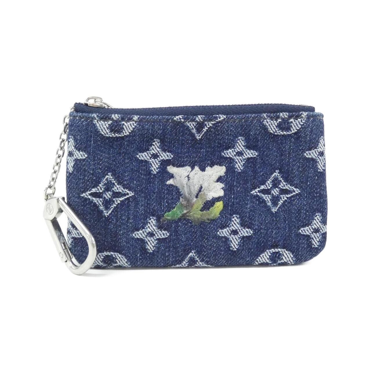 Louis Vuitton Monogram Flower Denim Pochette Cles Coin & Key Case Key Holder