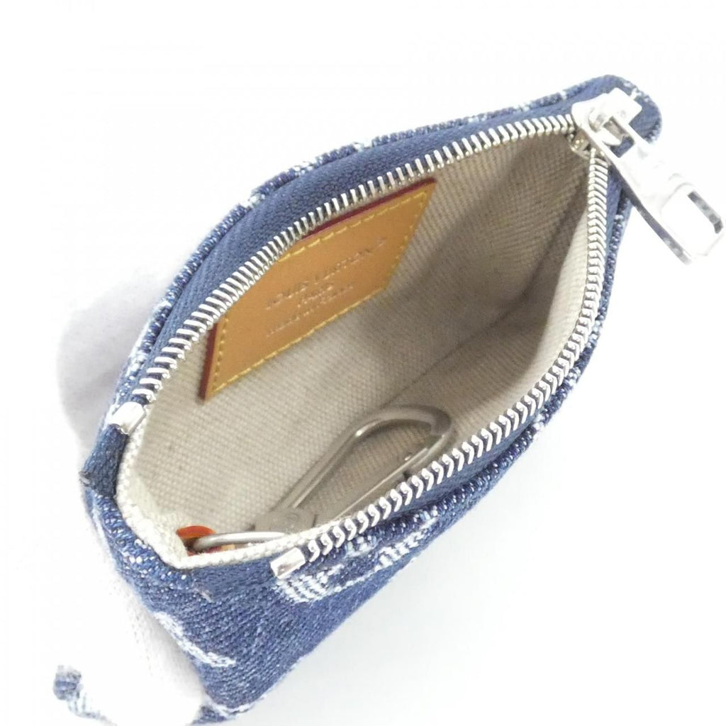 Louis Vuitton Monogram Flower Denim Pochette Cles Coin & Key Case Key Holder — view 5