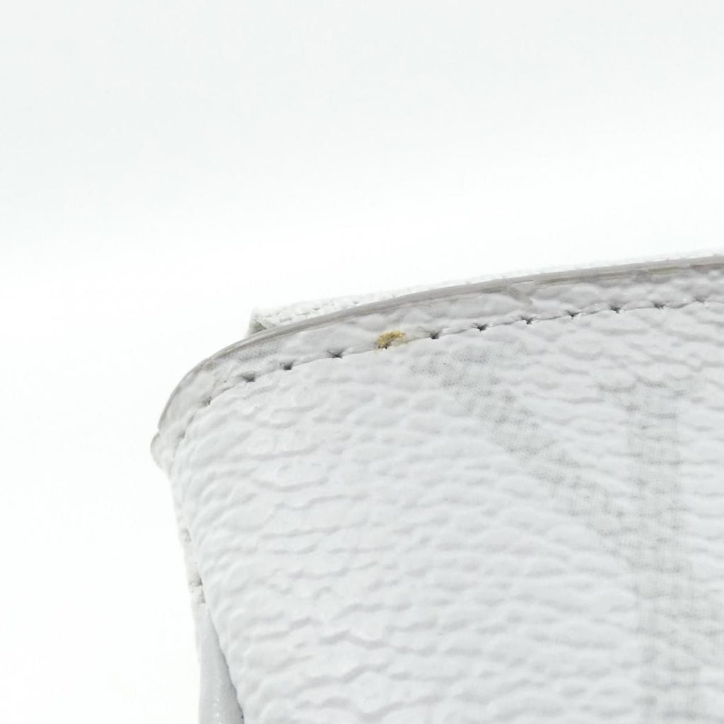 Louis Vuitton White Monogram Logo Zipped Pouch GM — view 5