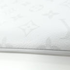 Louis Vuitton White Monogram Logo Zipped Pouch GM — view 4