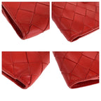 Bottega Veneta Maxi Intrecciato Red Leather Fold Wallet Compact — view 4