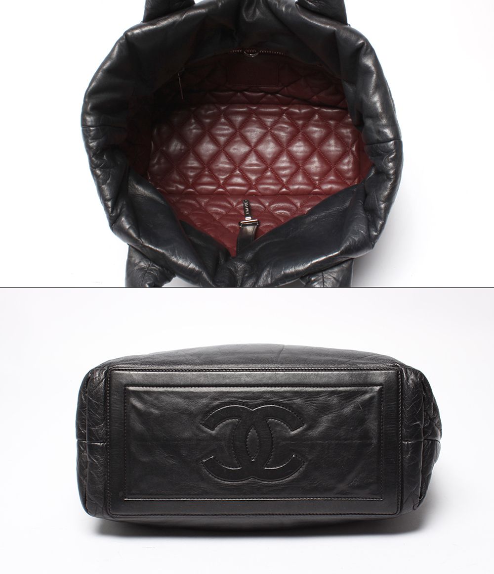 Chanel Tote Shoulder Bag Silver Coco Cocoon — view 3